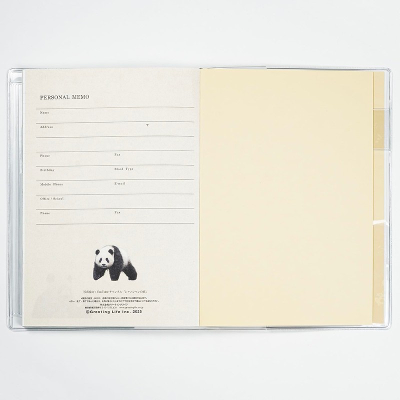 Greeting Life Panda Notebook 2026 B6 Weekly Soft Cover Climbing