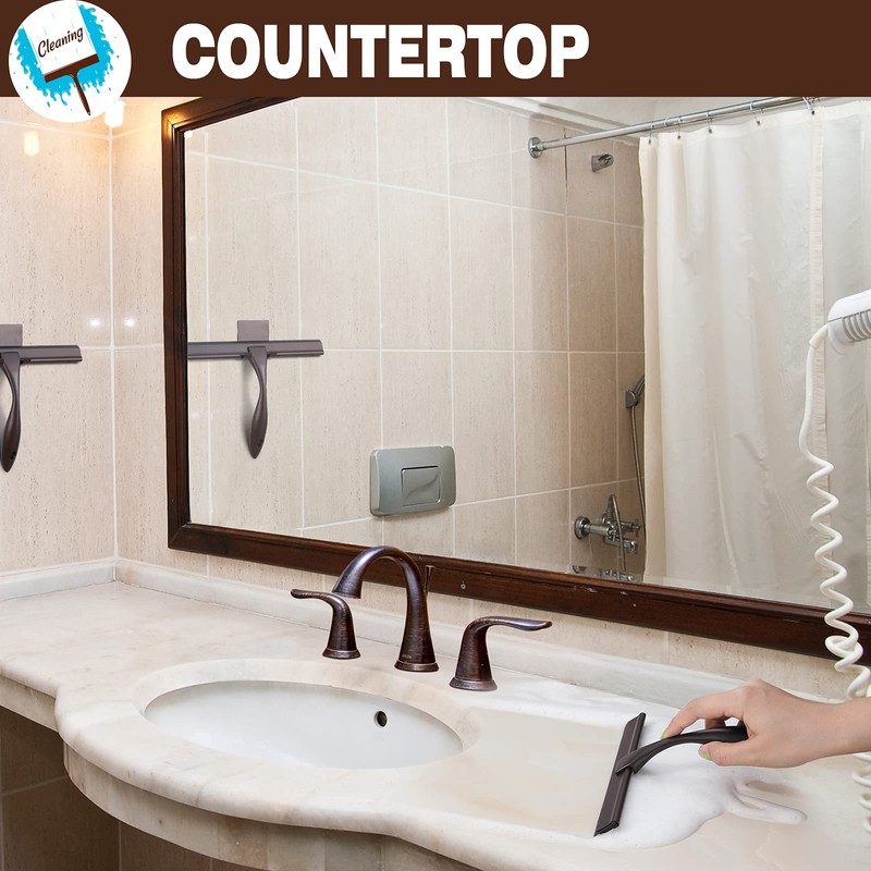 NETANY Shower Squeegee, 14-Inch Bronze Squeegee, All-Purpose Stainless Steel Squeegee
