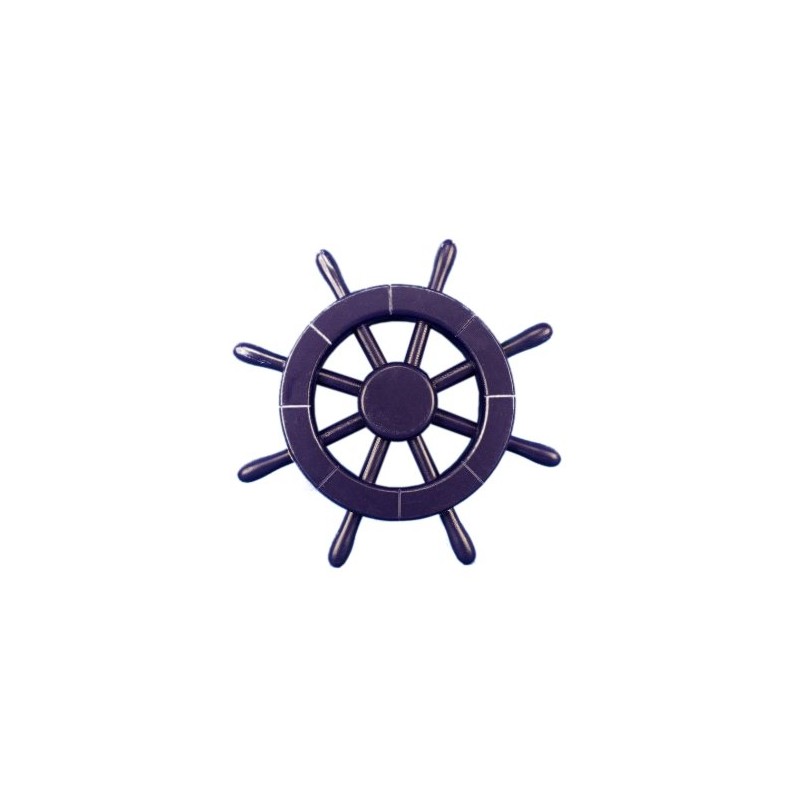 Hampton Nautical Dark Blue Ship Wheel, 12"