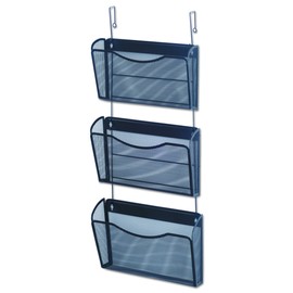 Universal 20011 Mesh Three-Pack Wall Files with Hanger, Letter, Black