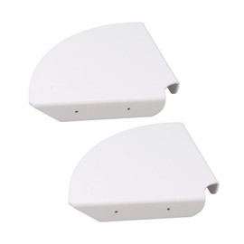 2 Pcs Corner Shelf Wall Mount, Acrylic Quarter Round Floating Corner Shelves, Hanging Corner Wall Shelf Storage Display Organizer for Bedroom, Living Room, Kitchen