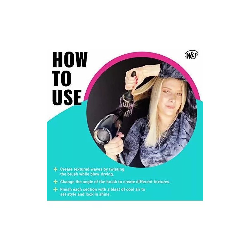 Wet Brush Beach Waves Cepillo Redondo Todo Tipo De Cabello