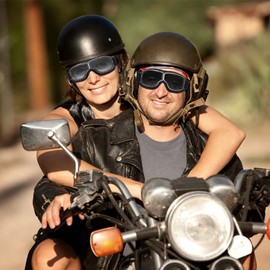 Peicees Vintage Motorcycle Goggles - Aviator & Pilot Helmet Goggles for Bike Riding, Mountain Scooter & ATV Eyewear