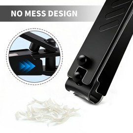 ADULAHI Nail Clippers for Men & Women with Catcher – No Splash, Self-Collecting Premium Steel Clippers for Fingernails & Toenails, Built-in Nail File, Ideal Gifts for Men, Stocking Stuffer Gift
