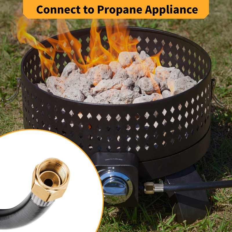 Onlyflame 12 Feet Universal QCC1 Low Pressure Propane Regulator Grill