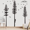 Large Pine Tree Wall Decals Peel and Stick Forest Tree