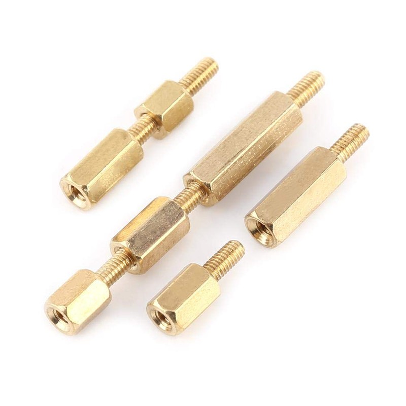 360pcs M2.5 Brass Male-Female Standoff + Stainless Steel Hex Nuts