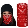 Fast Mask Red Bandana Neck Gaiter- Breathable Fabric, 100% Polyester