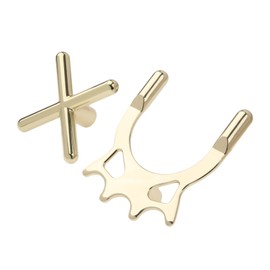 MUXSAM 2 x Brass Bridge Head Pool Cue Stick Frame Pole for Snooker Ball Tensioning, Snooker and Billiard Accessories Bridge Head