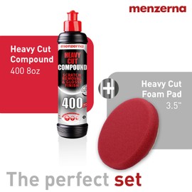 menzerna Scratch and Swirl Remover Kit I Car polishing Set with Menzerna Heavy Cut 400 and 3,5 Inch Polishing Pad I Deep Scratch Repair Kit for All Types of Vehicles