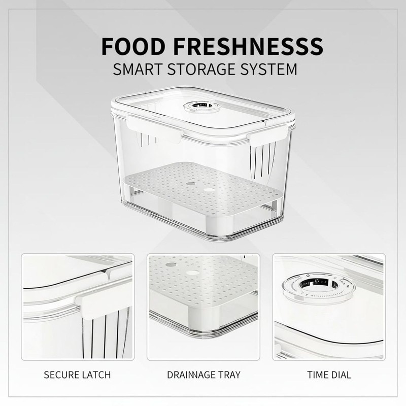 Toyosport 2 Pcs Airtight Bread Box, Bread Storage Container, Bread