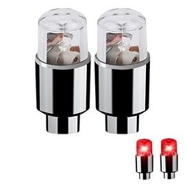KKPLZZ 2 luces LED impermeables para rueda, rueda de bicicleta de coche, tapa de válvula de neumático, luces de tapa antipolvo, luces de neón para coc