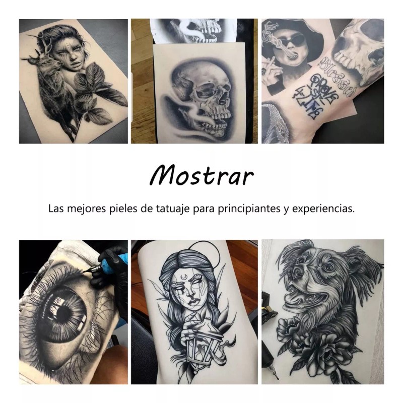 Wnatn 30 Hojas Sintética Practica Tatuar Doble Cara Tatuajes Skin