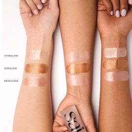 Saie Mini Glowy Super Gel Trio Set de Regalo - Prebase de Maquillaje Ligera e Iluminador Líquido Multiuso para Piel Instantáneamente Luminosa y Crista