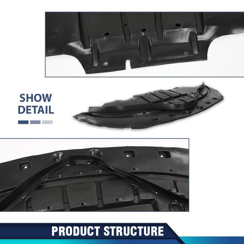 PIT66 Front Engine Splash Shield Compatible with Ford Mustang EcoBoost