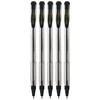 5 x 1.0mm FLAIR FX Dark BLACK Ballpoint Pens Smooth