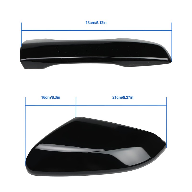 Anlseiod Side Mirror Cover Cap + Door Handle Covers Kit