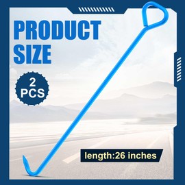 Therwen 1 Pcs Manhole Cover Hook 36" Made with 5/8" Hex Alloy Steel Rigid Heavy Duty Manhole Hook Tool Versatile Lifter with Rotated Handle for Storm Drains Septic Tank Lids Puller Moving