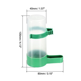 PATIKIL Comedero automático para palomas, paquete de 4 unidades de agua para colgar pájaros, dispensador de agua mediano para beber loros, verde