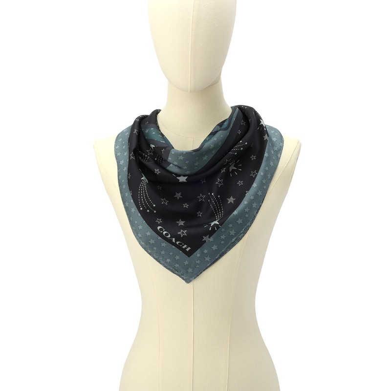 Coach SHOOTING STAR REXY PRINTED SILK SQUARE