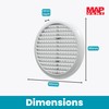 Map Louvre Air Vent Cover for Openings 80-152mm, Integral Flyscreen