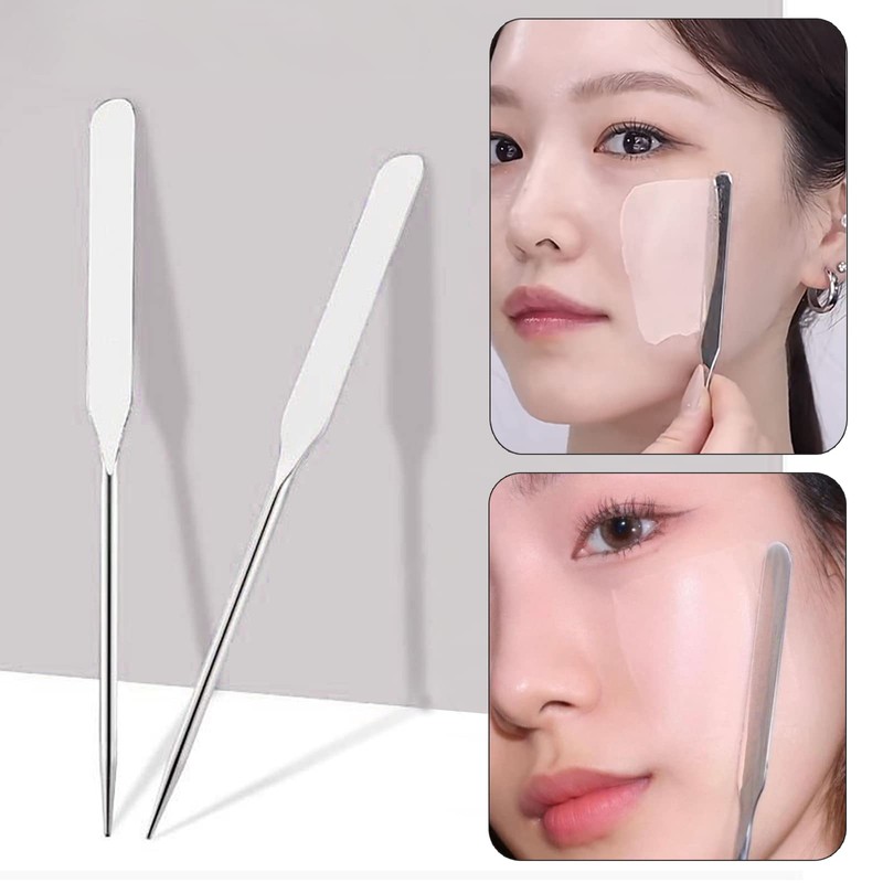 EUSTACE Spatula Cosmetic Tools Stainless Steel Makeup Spatula Concealer Foundation