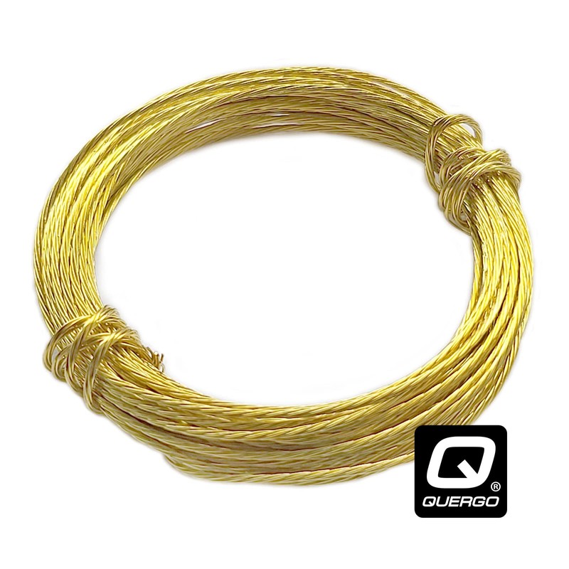 QUERGO Brass Picture Frame Wire, Picture Hanging Wire, 3.5 Metres