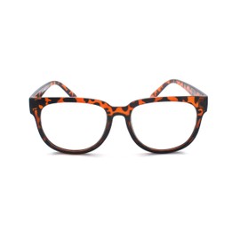 EYE ZOOM Reading Glasses Women Stylish Plastic Readers, Tortoise, +2.50