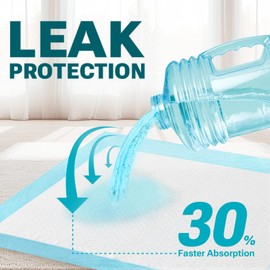 CLEAN SPACES Clean Spaces 30"x36" 50 Count Super Absorbency Disposable Bed Pads for Adults, 6-Layer Leakproof Quick Drying Underpads for Baby, Puppy & Adults, Incontinence Pads, Puppy Pad Dog Training Pee Pads