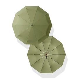 Rain Cats Large 46/50 Inch Umbrellas for rain 10 Ribs Fiberglass Umbrella Windproof big Compact Automatic portable Folding Travel Thick Fabric Wood handle… (Navy-45 Inch) (Olive-45 Inch)