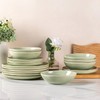 AmorArc Ceramic Dinnerware Sets,Handmade Reactive Glaze Stoneware Plates and Bowls