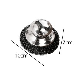 Pamtns 4 Stück Topfreiniger Edelstahl Stahlschwamm mit Handhaben Stahlschwamm Topfreiniger Große Metalldrahtwolle Drahtwaschl Spülschwamm Wiederverwendbar Küchenschwamm für Reinigen Von Geschirr