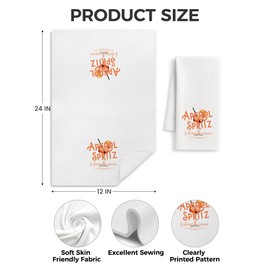 FISWAFY Aperol Spritz Gifts Kitchen Towels, Cocktail Lover Gifts for Women Dish Tea Bar Towels for Kitchen Bar Cart Decor, Trendy Italy Cocktail Decorative Hand Towels for Bathroom, 16x24 Inch