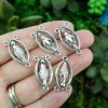 Silver Miraculous Medal Rosary Centerpieces with a Cutout Design, 5pcs