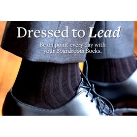 Boardroom Socks - Calcetines de vestir de algodón para hombre, hasta la rodilla, calcetines clásicos sobre la pantorrilla, calcetines de vestir, Violeta oscuro, 8-12