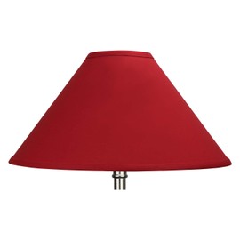 FenchelShades.com Lampshade 5" Top Diameter x 18" Bottom Diameter x 11" Slant Height with Washer (Spider) Attachment for Lamps with a Harp (Linen Rich Red)