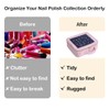 YAHOURWAT Small Nail Polish Organizer Storage Box Hold 42 Bottles