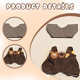 CPCOIN Doll Accessories 2 Piece Unique Brown Corduroy 6.7inch Dolls Overalls Suit Party Unique Premium Dress Up Clothes for Series Doll Exquisite Accessories (Style 5)