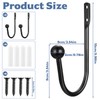 Pack of 2 Metal Curtain Tiebacks, U-Shape Curtain Holdbacks for