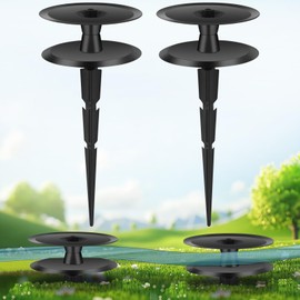 2PCS Metal Garden Hose Guide Spike, Hose Guides for Garden Heavy Duty, Cast Iron Garden Hose Guides for Outside, Rustproof Coated Hose Guide Stakes for Lawn & Yard, Plant & Flower Bed Protection