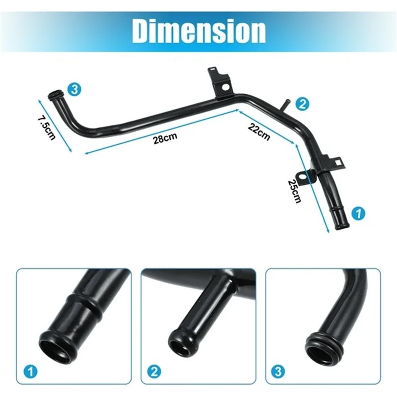 SecosAutoparts 19510R40A50 Heater Pipe Compatible with Honda Accord CRV 2010-2011