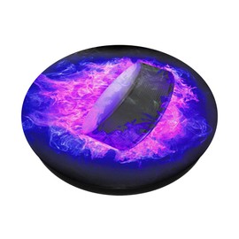 Purple, Ice Hockey, Flaming Hockey Puck, Fire, Cool