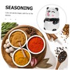 COLLBATH Panda Shape Ceramic Spice Jar Salt Pepper Dispenser Set