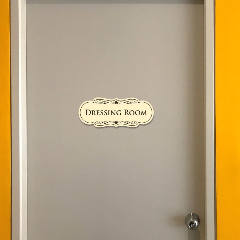 Signs ByLITA Designer Dressing Room Sign (Brushed Silver) - Medium