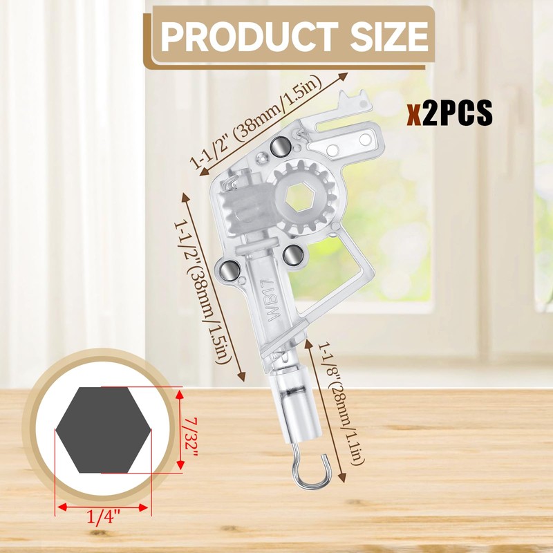 Blind Tilt Mechanism for 2" Horizontal Window Low Rail Wand