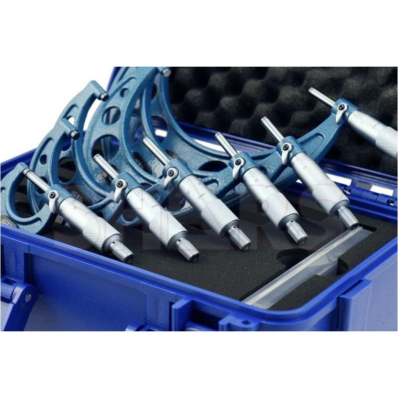 Shars 0-6" Premium Outside Micrometer 0.0001" Precision Solid Metal Frame