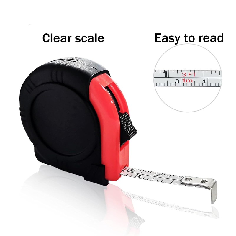 Kids Tape Measure 3ft/1m, Inch/Metric Tape Measure with Slide Lock,
