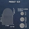 80 Pcs Single Pocket Coin Sleeves Plastic Coin Holders Collector