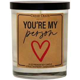 You're My Person - Best Friend Candle, Bestie Gifts for Best Friends, Unique I Love You Gifts for Her Birthday, Friendship Gifts for Sister, BFF, Women, Going Away Gifts, Long Distance Friend