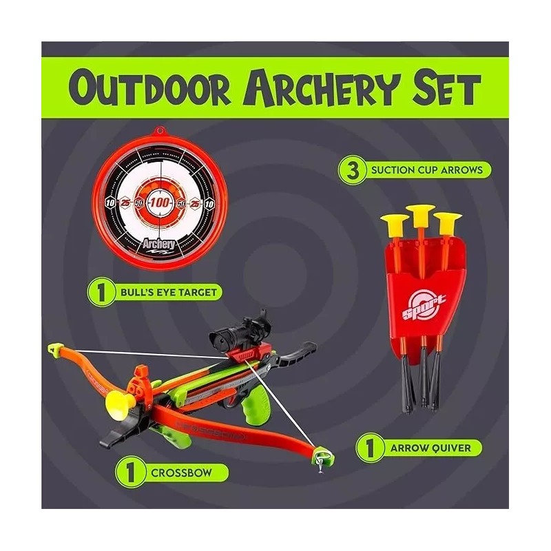 Toysery Real Crossbow Archery Set for Kids - 3 Suction